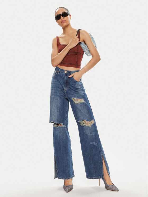 One Teaspoon One Teaspoon Jeansy Billie 26277 Niebieski Straight Leg