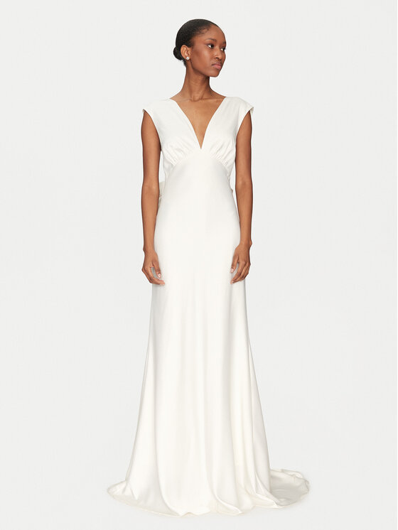 YAS YAS Вечірня сукня Dottea 26036356 Білий Regular Fit