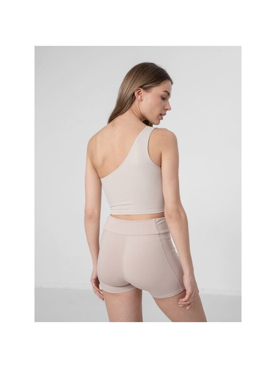4F 4F Podprsenkový top H4Z22TSD033-83S Hnědá Slim Fit