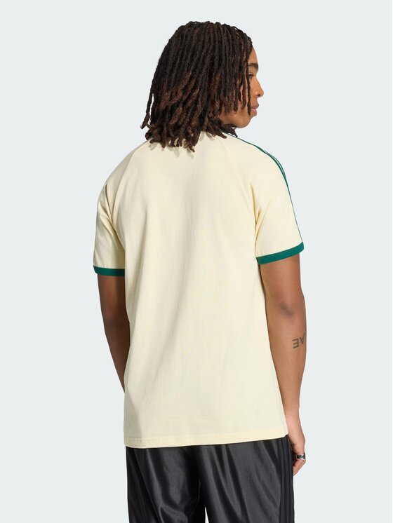 adidas adidas T-Shirt 3-Stripes Żółty Regular Fit