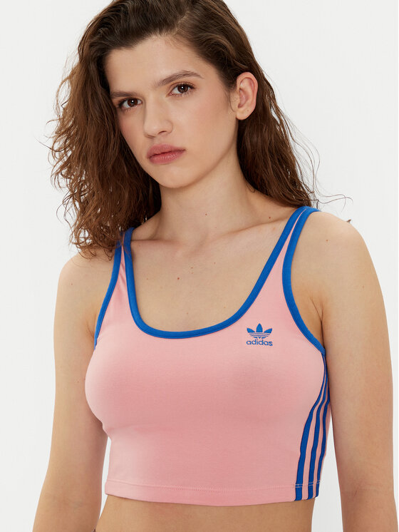 adidas adidas Top adicolor 3-Stripes JP2293 Różowy Slim Fit