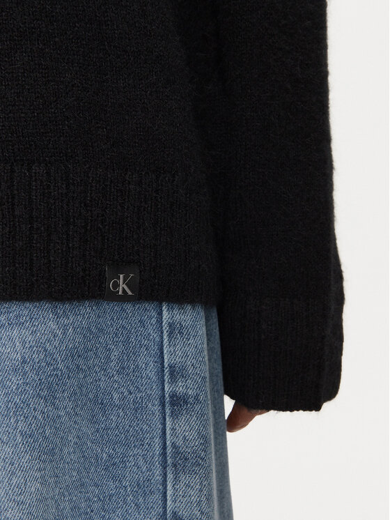 Calvin Klein Calvin Klein Πουλόβερ Textured Loose Sweater J20J224636 Μαύρο Regular Fit