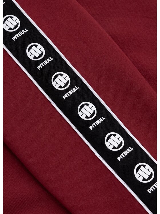 PITBULL PITBULL Bluza TAPE NUGGET Bordowy Regular Fit