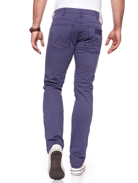 Wrangler Wrangler Spodnie materiałowe GREENSBORO Fioletowy Straight Fit