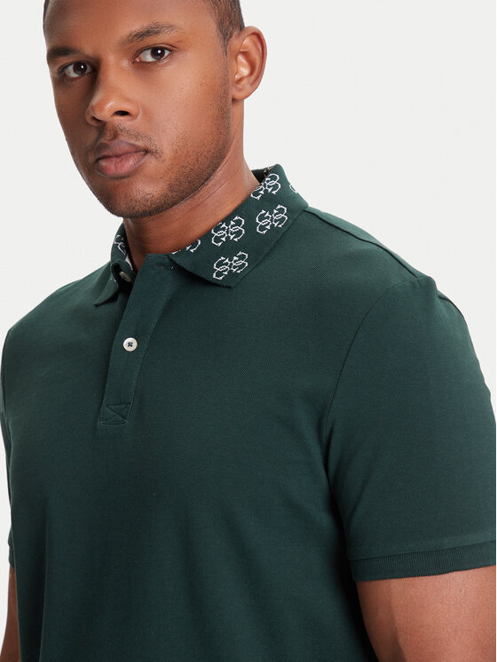 Guess Guess Poloshirt M5YP34 KCJV1 Grün Regular Fit