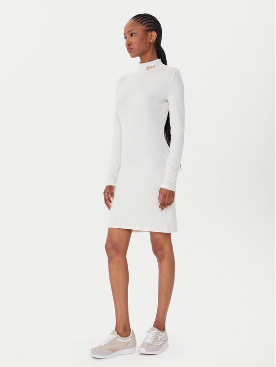 Guess Guess Ежедневна рокля V5BK04 KCBF1 Екрю Slim Fit