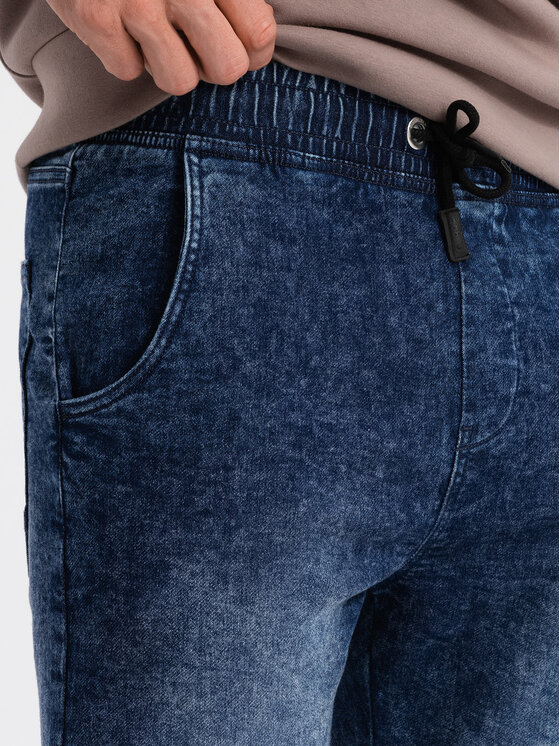 Ombre Ombre Jeansy OM-PADJ-0133 Modrá Slim Fit