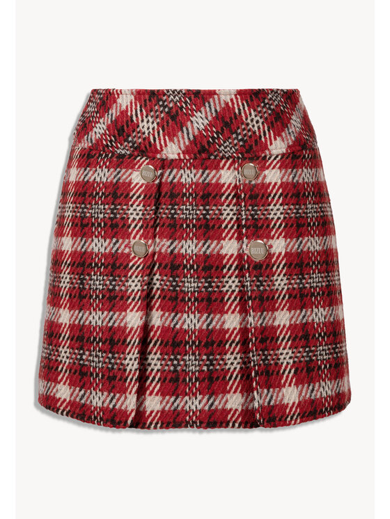 BIZUU BIZUU Spódnica mini NALAYA MINI SKIRT Czerwony Standard Fit