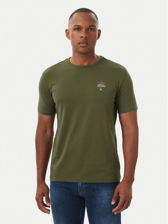 Aeronautica Militare Aeronautica Militare Тишърт Girocollo AM1UTI005 Каки Regular Fit