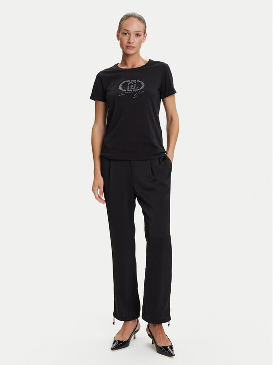 Liu Jo Sport Liu Jo Sport T-Shirt TF5163 JS923 Czarny Regular Fit