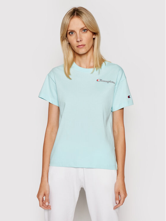 T-shirt Small Vintage Script Logo 113090 Blu