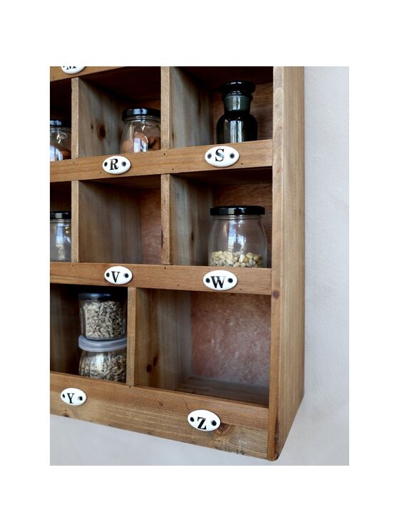 MIAhome MIAhome Organizer  ścienna z porcelanowymi literkami 68 cm Brązowy