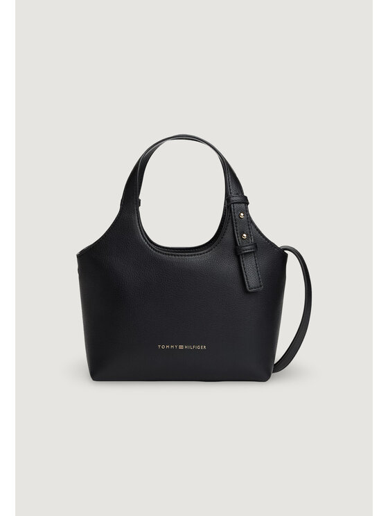 Torebka Tommy Hilfiger, Czarna, TH LOGO MINI TOTE