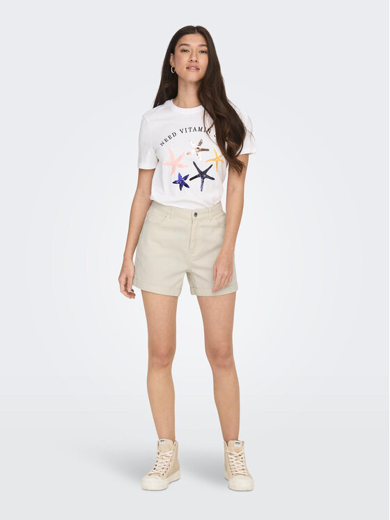 ONLY ONLY Teksapüksid 15230571 Beež Regular Fit