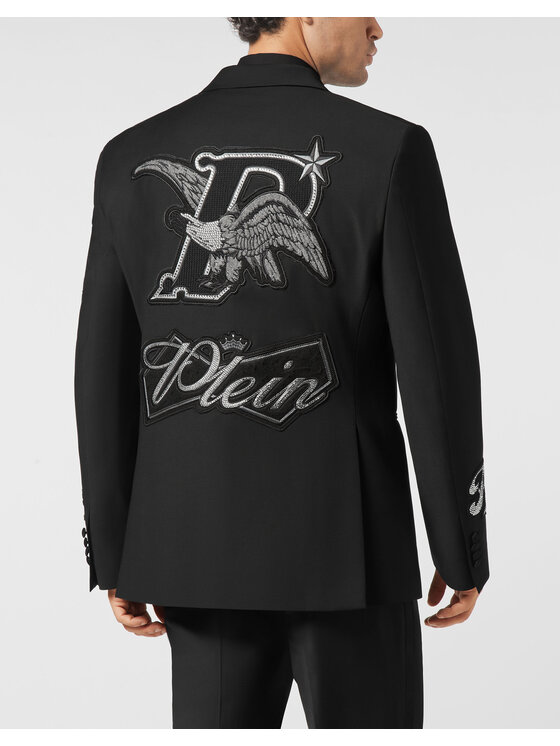 PHILIPP PLEIN PHILIPP PLEIN Marynarka 26099 Czarny Regular Fit