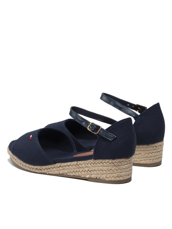 Tommy Hilfiger Tommy Hilfiger Espadryle Rope Wedge Sandal T3A7-32185-0048 M Granatowy