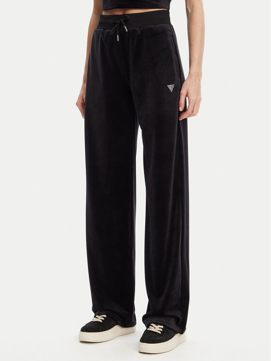 Guess Pantaloni da tuta V3BB26 K0232 Nero Regular Fit, taglia : XS