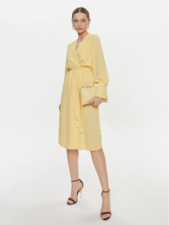 Rinascimento Rinascimento Kokteilikleit CFC0117654003 Kollane Regular Fit