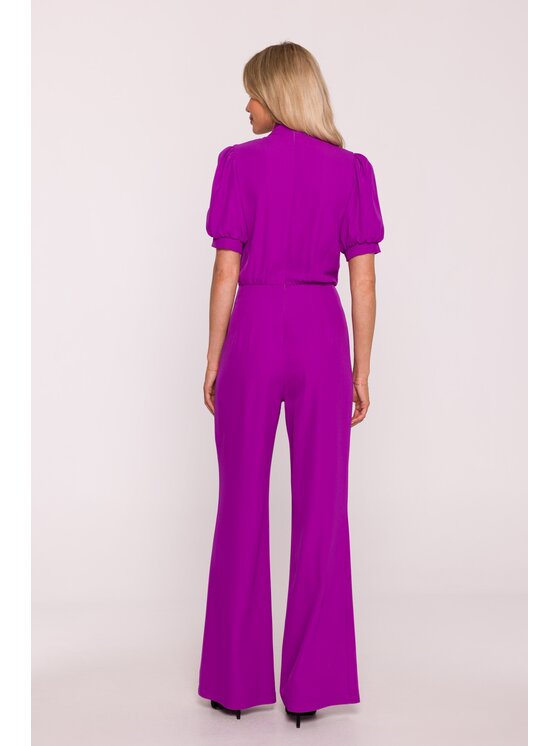 Stylove Stylove Kombinezon s421 Fioletowy Wide Leg