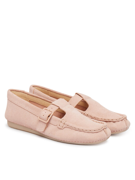 Clarks Clarks Mokasyny Freckle Tbar 26185904 Różowy
