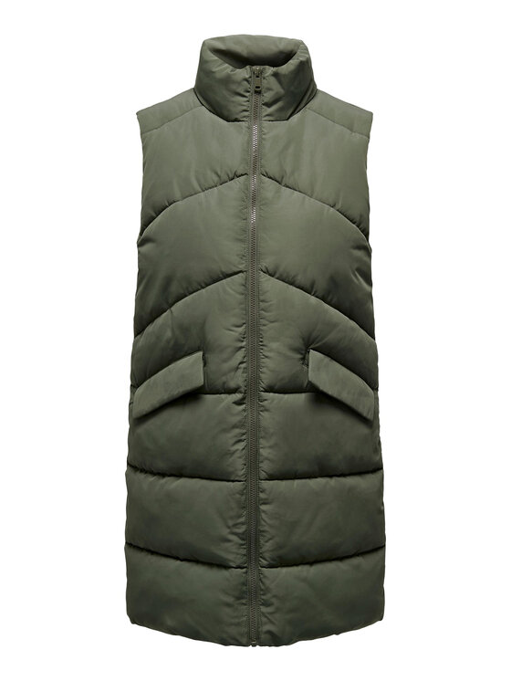 ONLY ONLY Bezrękawnik 15274066 Khaki Regular Fit