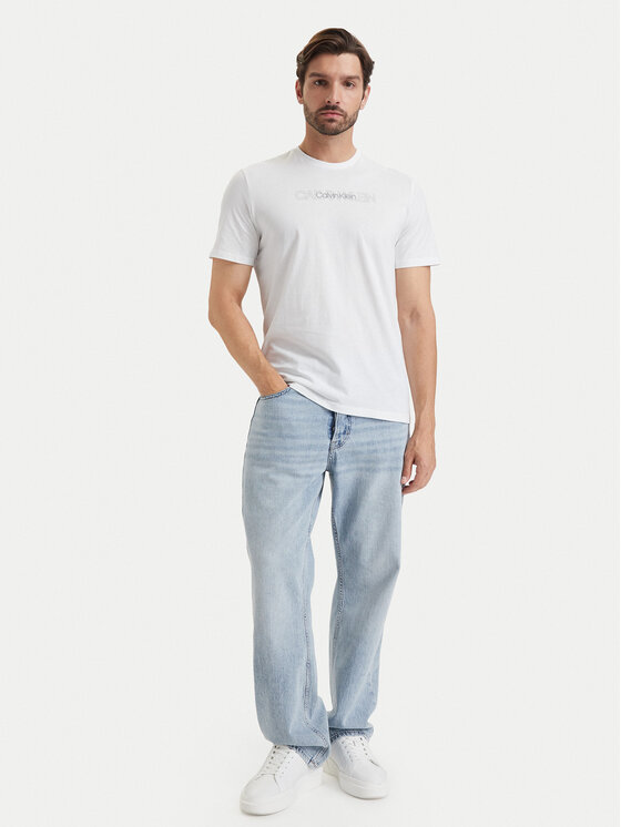 Calvin Klein Calvin Klein Tricou LV04LH802G Alb Regular Fit