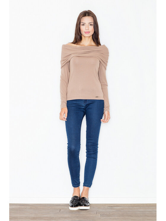 FIGL FIGL Blúzka M469 Béžová Regular Fit