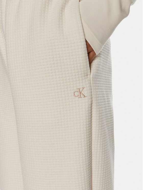 Calvin Klein Jeans Calvin Klein Jeans Melegítő alsó J20J223920 Fehér Regular Fit