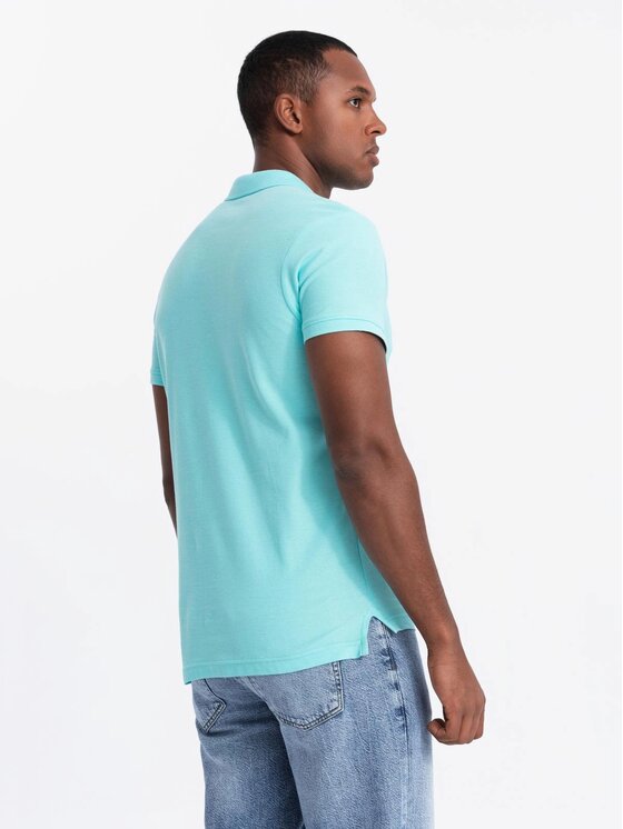 Ombre Ombre Polokošile OM-POBS-0100 Tyrkysová Regular Fit
