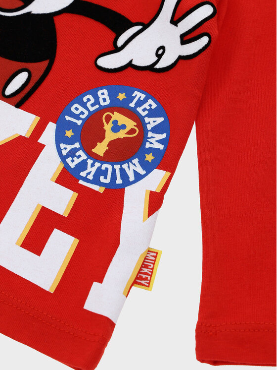 Original Marines Original Marines Bluzka MICKEY MOUSE DCAV0617NM Czerwony Regular Fit