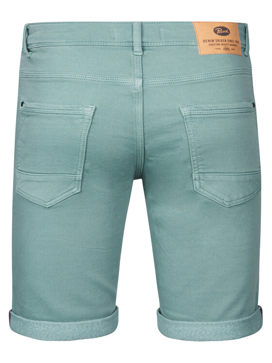 Petrol Industries Petrol Industries Kratke traperice M-ROS-SHO005 Svijetloplava Slim Fit