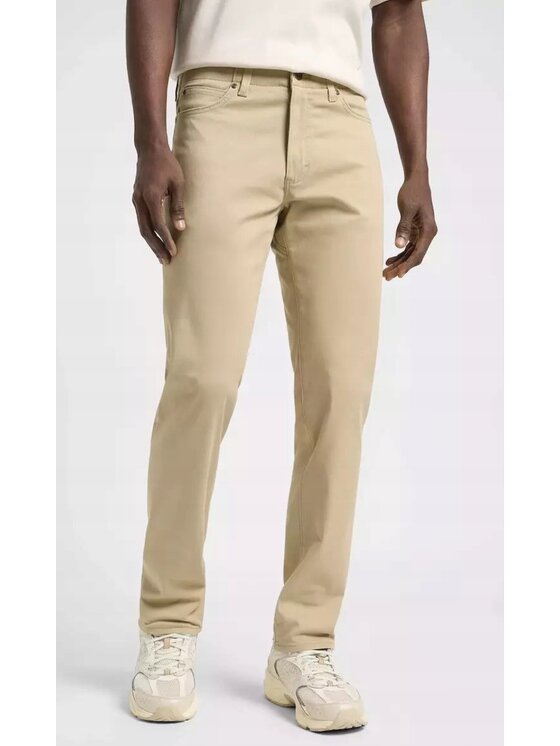 Lee Lee Spodnie materiałowe Slim Fit XM Extreme Motion Beżowy Slim Fit