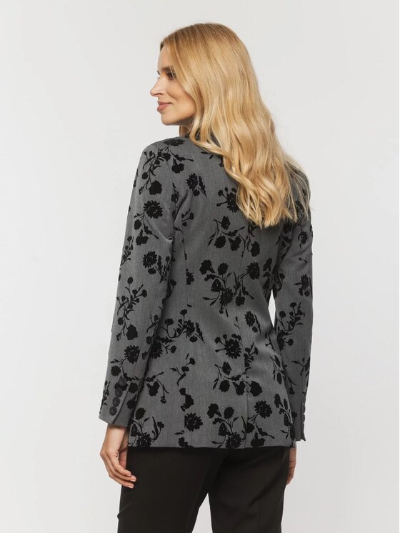 Willsoor Willsoor Marynarka 68162 Szary Modern Fit