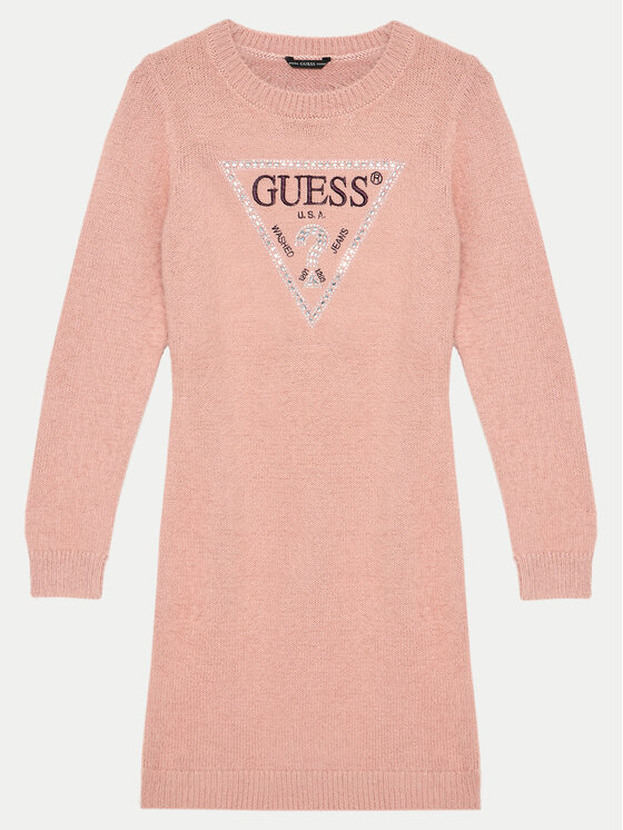 Guess Guess Kötött ruha J4BK11 Z3K20 Rózsaszín Regular Fit
