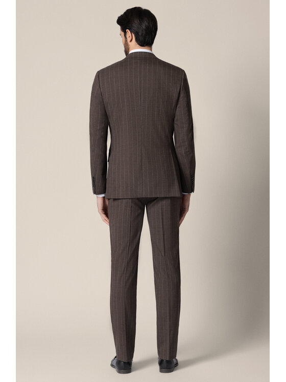 Lancerto Lancerto Garnitur Ceuta GA073126000014 Brązowy Slim Fit
