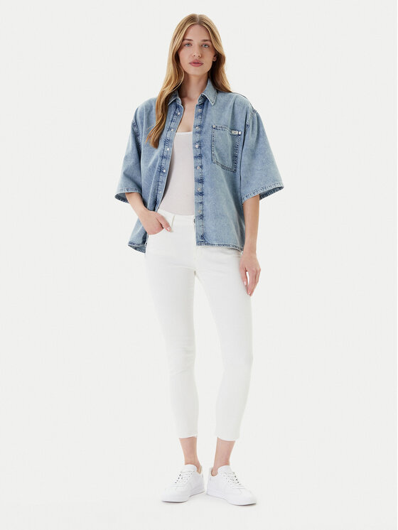 Mustang Mustang Jeansy Shelby 1016183 Biały Skinny Fit