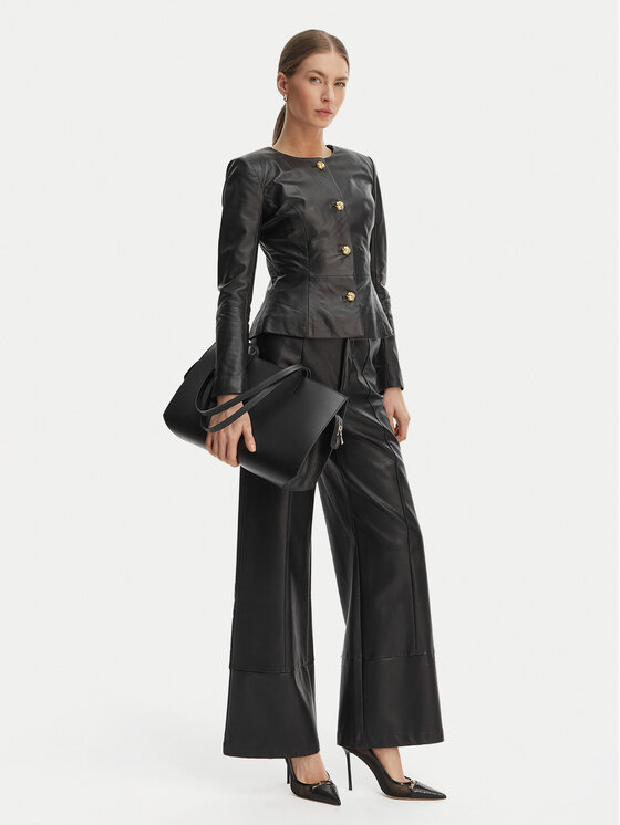 Marciano Guess Marciano Guess Кожено яке G6GL02 L0083 Черен Regular Fit