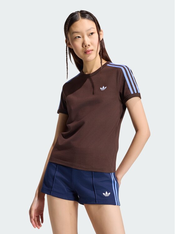 adidas adidas T-Shirt 159026 Brązowy Slim Fit
