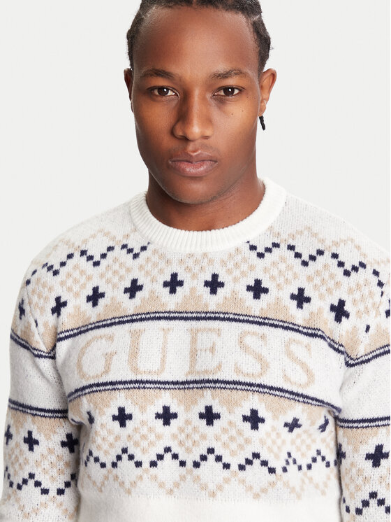 Guess Guess Pulover M5BR61 Z4142 Écru Regular Fit