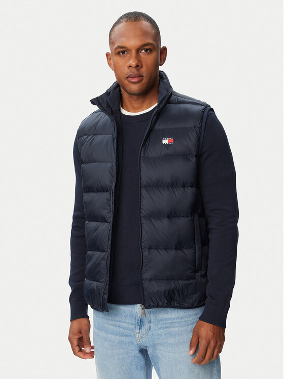 Tommy Jeans Vestă elegantă DM0DM23232 Bleumarin Regular Fit