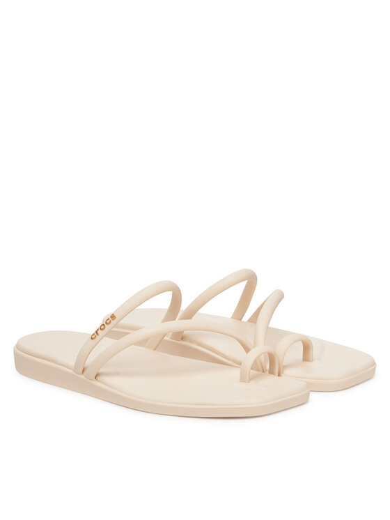 Crocs Crocs Čības uz pirksta Miami Toe Loop 209862 Bēšs