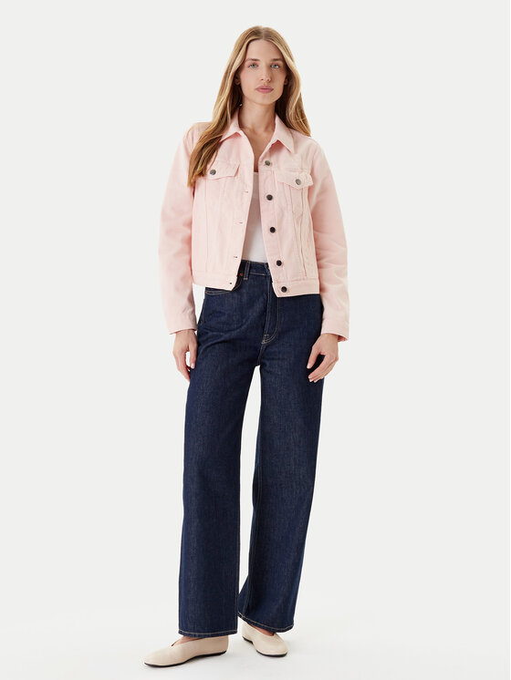 United Colors Of Benetton United Colors Of Benetton Jeansová bunda 2RZVDN00N Růžová Regular Fit