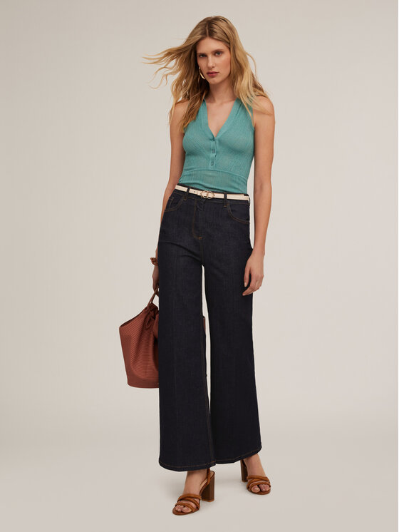 Motivi Motivi Maglione G314W003355N004 Turchese Slim Fit