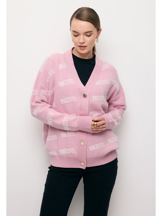 BIZUU BIZUU Kardigan MYLES Růžová Standard Fit