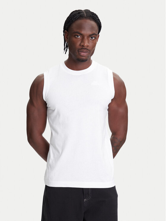 Kappa Kappa Tank top Logo Corpo Cadwal 303HZB0 Biela Regular Fit
