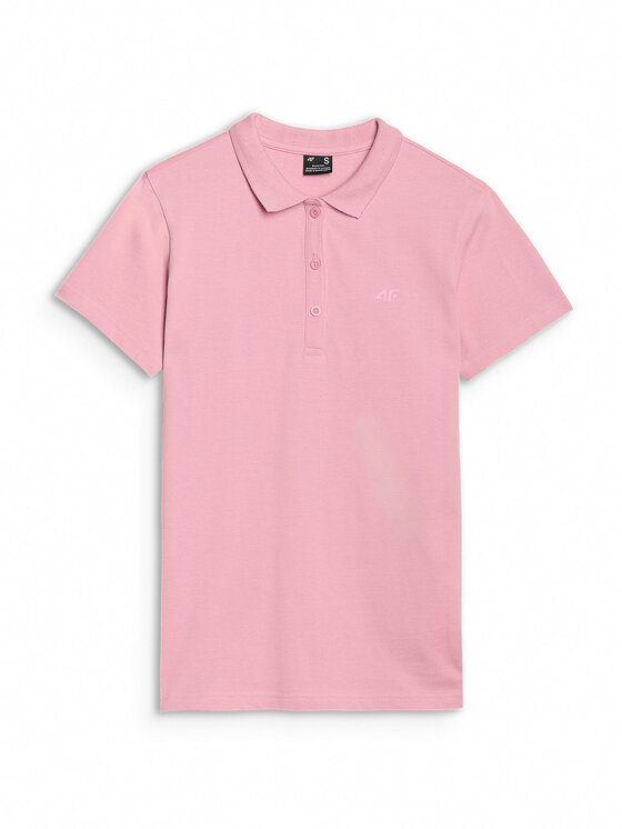 4F 4F Polo NOS Różowy jasny Slim Fit
