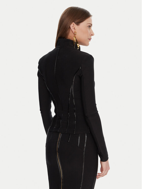 Elisabetta Franchi Elisabetta Franchi Marynarka GI-182-57E2-V590 Czarny Slim Fit
