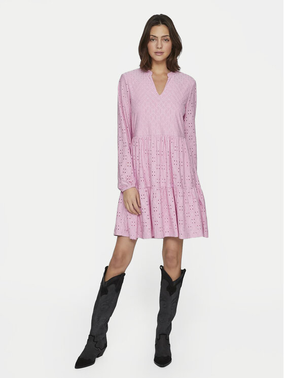 Vila Vila Vestito da giorno Kawa 14070250 Rosa Regular Fit