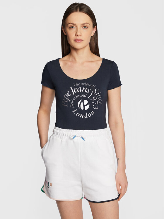 Pepe Jeans Tričko PL505348 Modrá Regular Fit