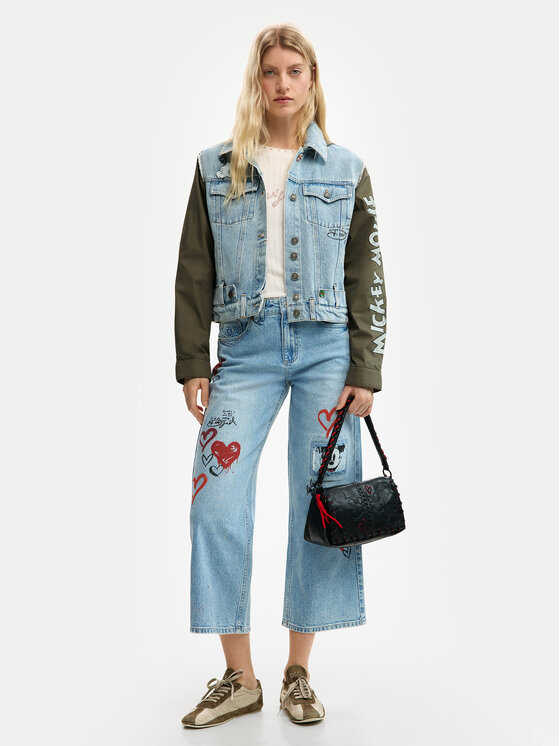 Desigual Desigual Džinsinė striukė Kiss Mic 26SWED07 Mėlyna Regular Fit